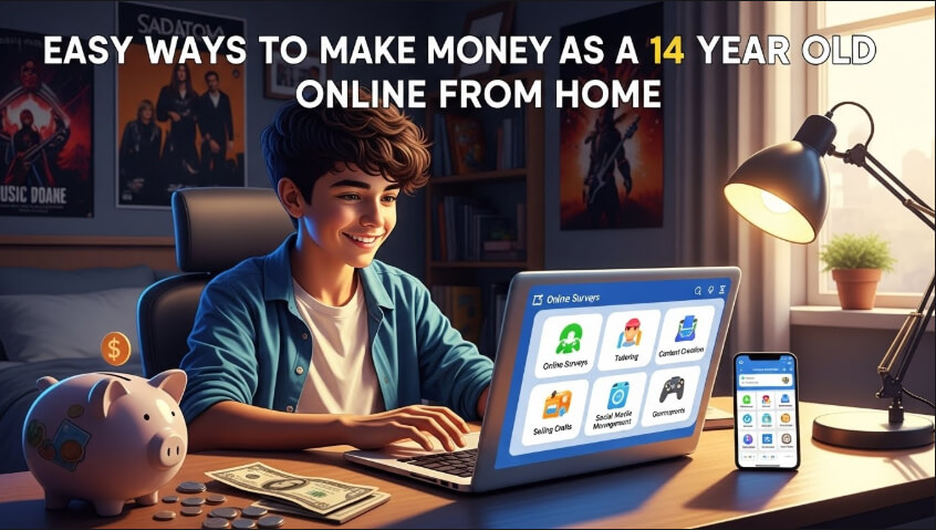 Easy Ways to Make Money as a 14 Year Old Online from Home